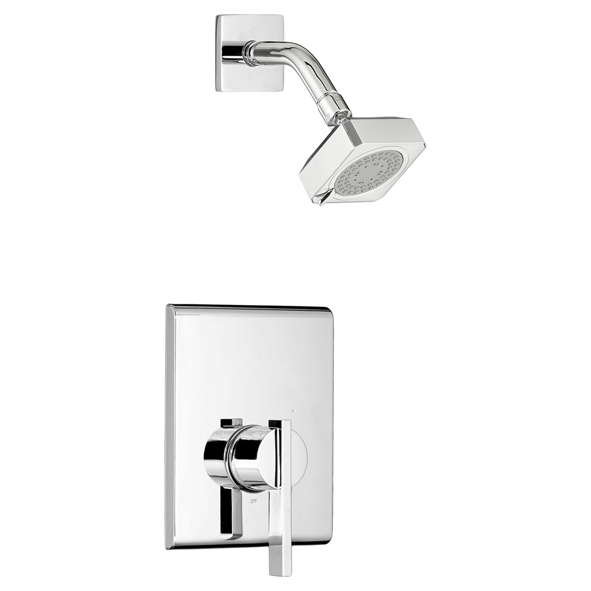Times Square 175 gpm 66 L min Shower Trim Kit With Water Saving Showerhead Double Ceramic Pressure Balance Cartridge With Lever Handle CHROME